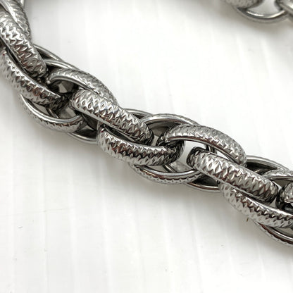 【中古品】【メンズ】 DISEL ディーゼル STAINLESS STEEL CHAIN BRACELET DX1514040 ステンレススチール チェーン ブレスレット アクセサリー 192-260801-ko-05-tei カラー：シルバー(カラー) 万代Net店