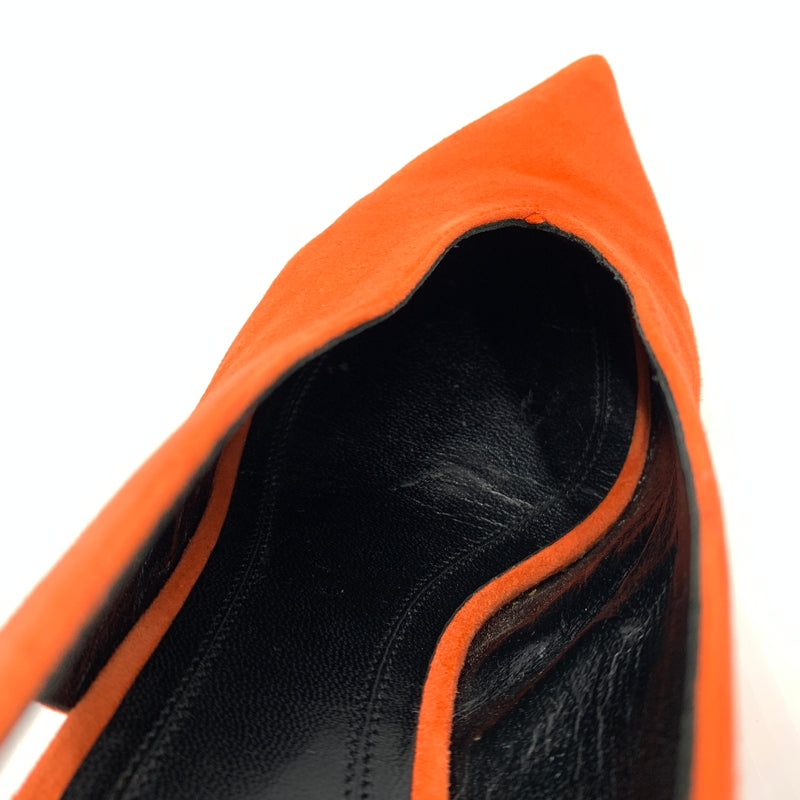【中古品】【レディース】 CELINE セリーヌ V NECK PUMP 70 ブイ ネック パンプス 靴 シューズ 157-260801-ko-11-tei サイズ：36.5 カラー：Bright Orange 万代Net店