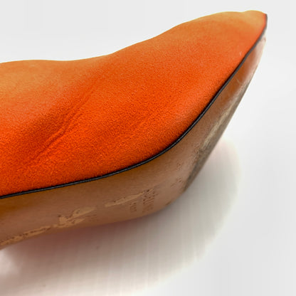 【中古品】【レディース】 CELINE セリーヌ V NECK PUMP 70 ブイ ネック パンプス 靴 シューズ 157-260801-ko-11-tei サイズ：36.5 カラー：Bright Orange 万代Net店