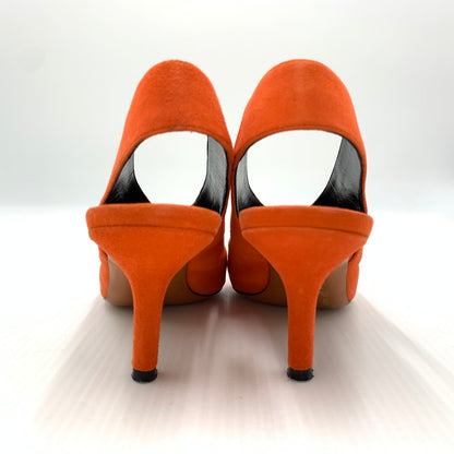 【中古品】【レディース】 CELINE セリーヌ V NECK PUMP 70 ブイ ネック パンプス 靴 シューズ 157-260801-ko-11-tei サイズ：36.5 カラー：Bright Orange 万代Net店