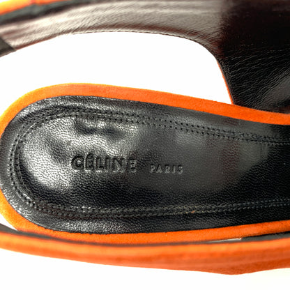 【中古品】【レディース】 CELINE セリーヌ V NECK PUMP 70 ブイ ネック パンプス 靴 シューズ 157-260801-ko-11-tei サイズ：36.5 カラー：Bright Orange 万代Net店