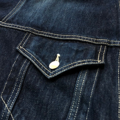 【中古品】【メンズ】 GRAPHPAPER グラフペーパー SELVAGE DENIM TRUCKER JACKET GU261-20055DB セルベッジ デニム トラッカー ジャケット アウター 140-260727-sa-14-tei サイズ：2 カラー：インディゴ 万代Net店