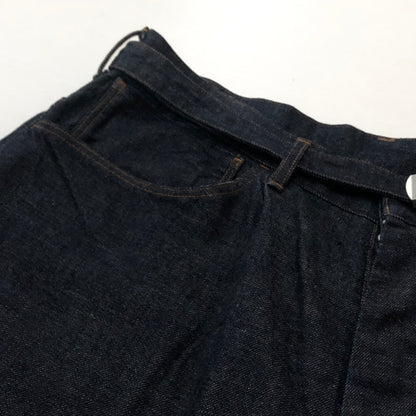 【中古品】【メンズ】 BLURHMS ブラームス 12.9OZ SELVAGE DENIM GI-BELT PANTS BHS23S010 セルベッジ デニム ガチャベルト パンツ ボトムス 151-260727-sa-01-tei サイズ：3 カラー：インディゴ 万代Net店