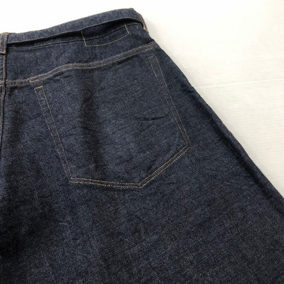 【中古品】【メンズ】 BLURHMS ブラームス 12.9OZ SELVAGE DENIM GI-BELT PANTS BHS23S010 セルベッジ デニム ガチャベルト パンツ ボトムス 151-260727-sa-01-tei サイズ：3 カラー：インディゴ 万代Net店