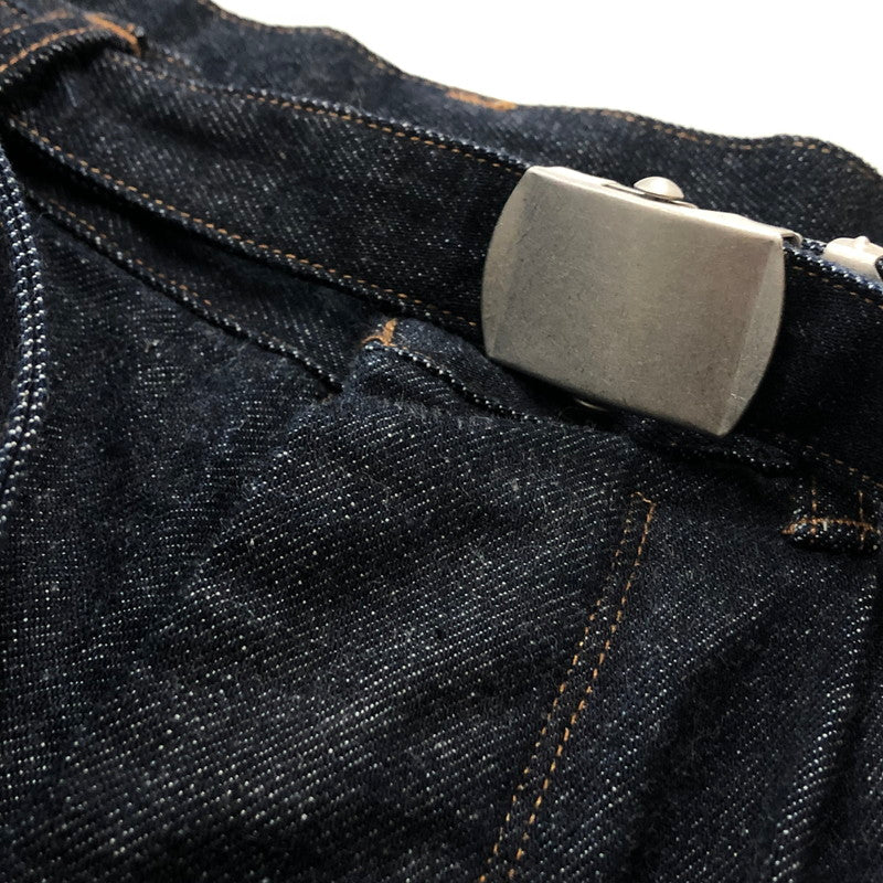【中古品】【メンズ】 BLURHMS ブラームス 12.9OZ SELVAGE DENIM GI-BELT PANTS BHS23S010 セルベッジ デニム ガチャベルト パンツ ボトムス 151-260727-sa-01-tei サイズ：3 カラー：インディゴ 万代Net店
