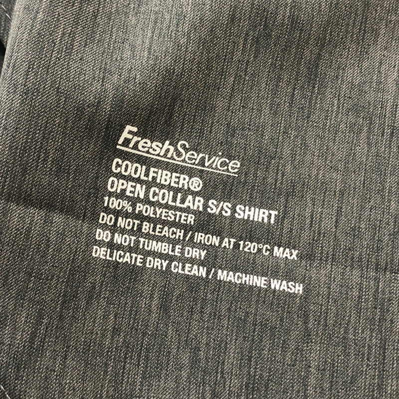 【中古品】【メンズ】 FRESH SERVICE フレッシュ サービス COOLFIBER OPEN COLLAR S/S SHIRT FSC252-50025 クールファイバー オープン カラー ショートスリーブ シャツ 半袖 トップス 140-260727-sa-15-tei サイズ：M カラー：グレー 万代Net店