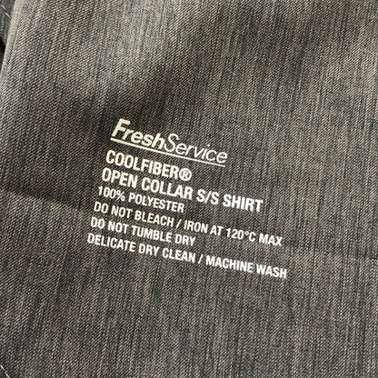 【中古品】【メンズ】 FRESH SERVICE フレッシュ サービス COOLFIBER OPEN COLLAR S/S SHIRT FSC252-50025 クールファイバー オープン カラー ショートスリーブ シャツ 半袖 トップス 140-260727-sa-15-tei サイズ：M カラー：グレー 万代Net店