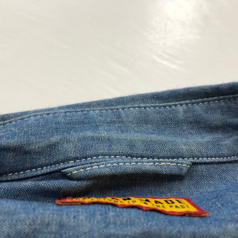 【中古品】【メンズ】 HUMANMADE ヒューマンメイド CHAMBRAY SHIRT HM29SH003 シャンブレー シャツ 長袖 トップス 142-260727-sa-17-tei サイズ：M カラー：インディゴ 万代Net店
