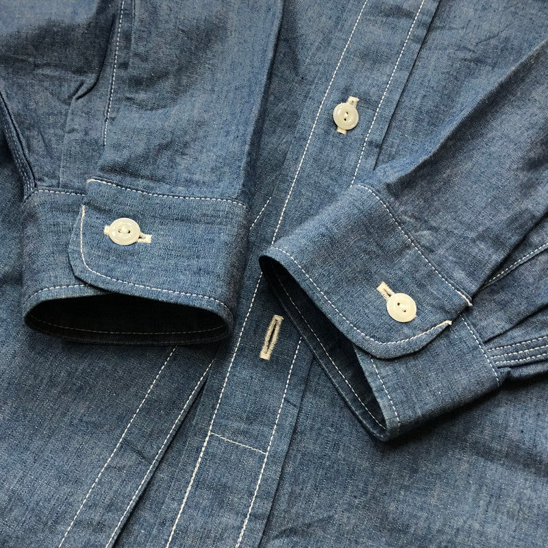 【中古品】【メンズ】 HUMANMADE ヒューマンメイド CHAMBRAY SHIRT HM29SH003 シャンブレー シャツ 長袖 トップス 142-260727-sa-17-tei サイズ：M カラー：インディゴ 万代Net店