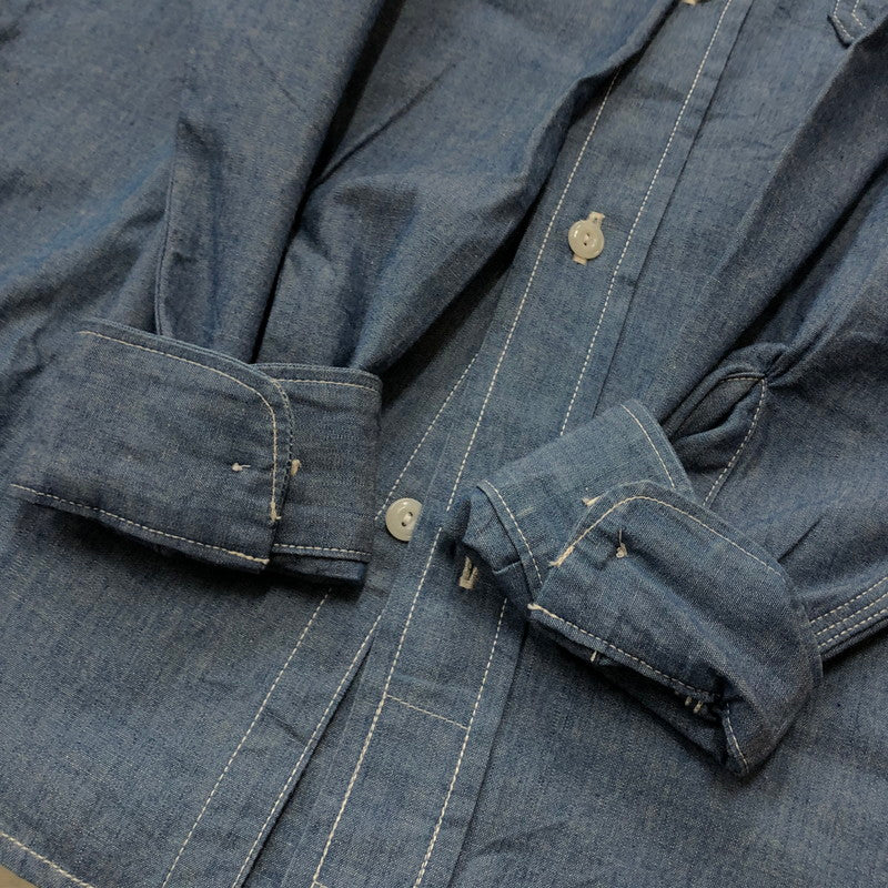 【中古品】【メンズ】 HUMANMADE ヒューマンメイド CHAMBRAY SHIRT HM29SH003 シャンブレー シャツ 長袖 トップス 142-260727-sa-17-tei サイズ：M カラー：インディゴ 万代Net店