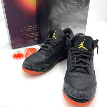 【中古品】【メンズ】 NIKE ナイキ × J BALVIN J・バルヴィン 別注 コラボ AIR JORDAN 3 RETRO SP RIO FN0344-001 エアジョーダン3 レトロ スニーカー 靴 シューズ 160-260804-ko-04-tei サイズ：26cm カラー：ブラック 万代Net店