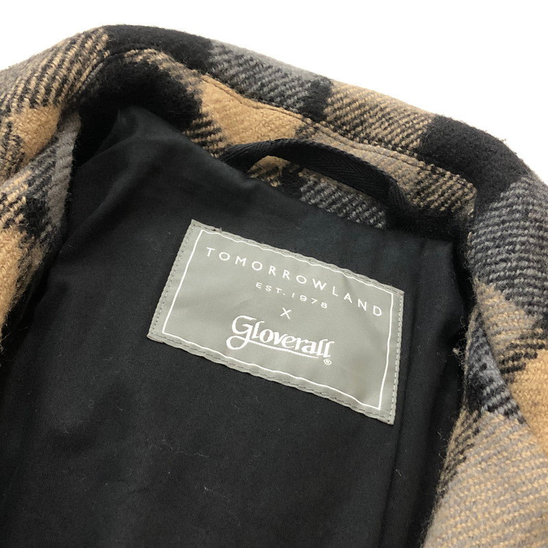 【中古品】【メンズ】 TOMORROWLAND トゥモローランド × Gloverall グローバルオール 別注コラボ DUFFLE COAT ダッフル コート アウター 141-260727-sa-05-tei サイズ：46 カラー：チェック 万代Net店