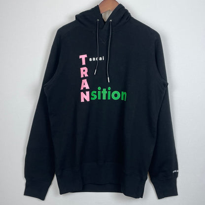 【中古品】【メンズ】 SACAI サカイ 21AW TRANsition Hoodie 21-0290S 2021年秋冬 トランジション フーディ 長袖 トップス プルーオーバーパーカー 140-260728-sa-07-tei サイズ：2 カラー：ブラック 万代Net店