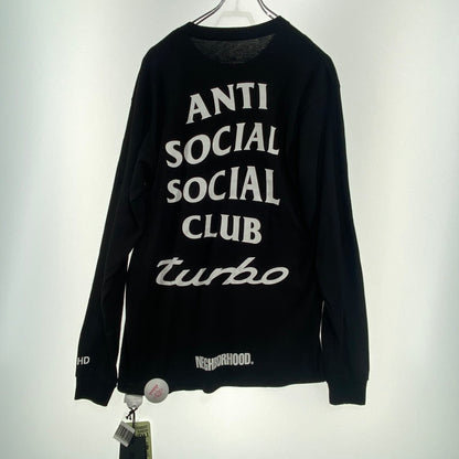 【中古品】【メンズ】 ANTI SOCIAL SOCIAL CLUB × NEIGHBORHOOD アンチソーシャル ネイバーフッド ASSC. TURBO C-TEE ロンT 142-260822-nm-36-tei サイズ：M カラー：ブラック 万代Net店