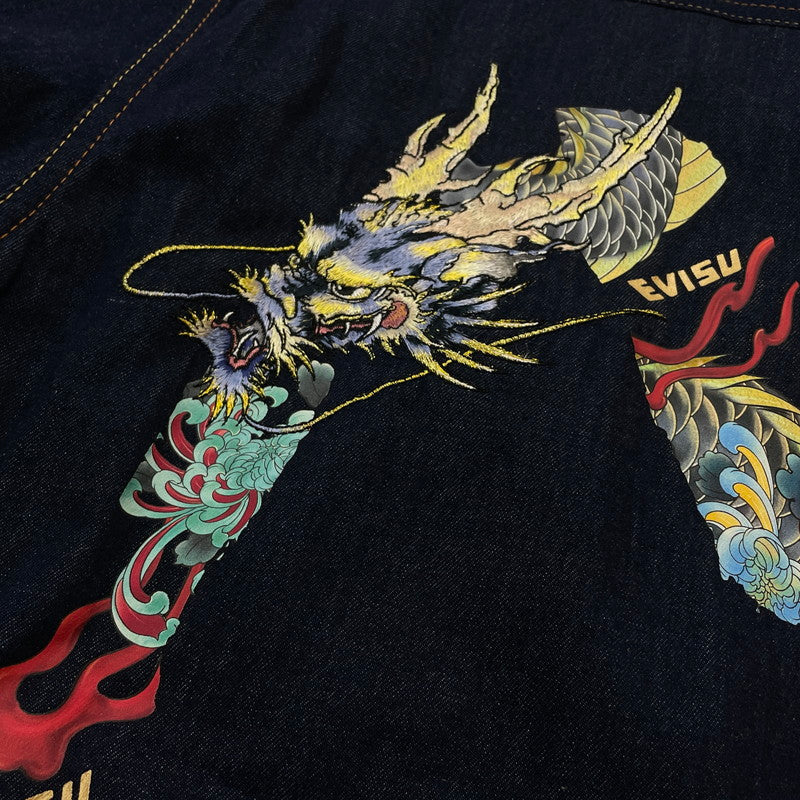 【中古品】【メンズ】 EVISU エビス 23SS COTTON DENIM SHIRT 2EAHTM1SL112XXDN 2023年 コットン デニム シャツ 長袖 トップス 145-260728-sa-05-tei サイズ：L カラー：インディゴ 万代Net店