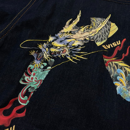 【中古品】【メンズ】 EVISU エビス 23SS COTTON DENIM SHIRT 2EAHTM1SL112XXDN 2023年 コットン デニム シャツ 長袖 トップス 145-260728-sa-05-tei サイズ：L カラー：インディゴ 万代Net店