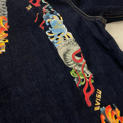 【中古品】【メンズ】 EVISU エビス 23SS COTTON DENIM SHIRT 2EAHTM1SL112XXDN 2023年 コットン デニム シャツ 長袖 トップス 145-260728-sa-05-tei サイズ：L カラー：インディゴ 万代Net店