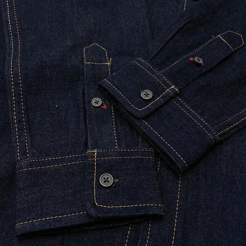 【中古品】【メンズ】 EVISU エビス 23SS COTTON DENIM SHIRT 2EAHTM1SL112XXDN 2023年 コットン デニム シャツ 長袖 トップス 145-260728-sa-05-tei サイズ：L カラー：インディゴ 万代Net店