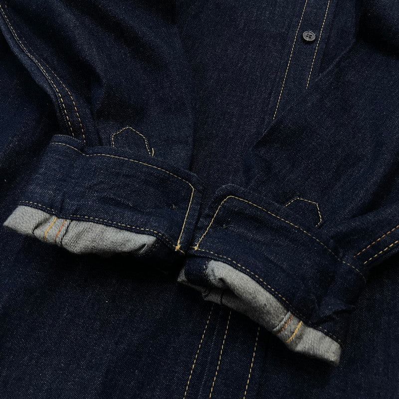 【中古品】【メンズ】 EVISU エビス 23SS COTTON DENIM SHIRT 2EAHTM1SL112XXDN 2023年 コットン デニム シャツ 長袖 トップス 145-260728-sa-05-tei サイズ：L カラー：インディゴ 万代Net店