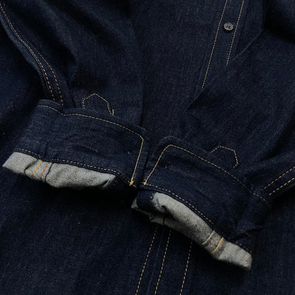【中古品】【メンズ】 EVISU エビス 23SS COTTON DENIM SHIRT 2EAHTM1SL112XXDN 2023年 コットン デニム シャツ 長袖 トップス 145-260728-sa-05-tei サイズ：L カラー：インディゴ 万代Net店