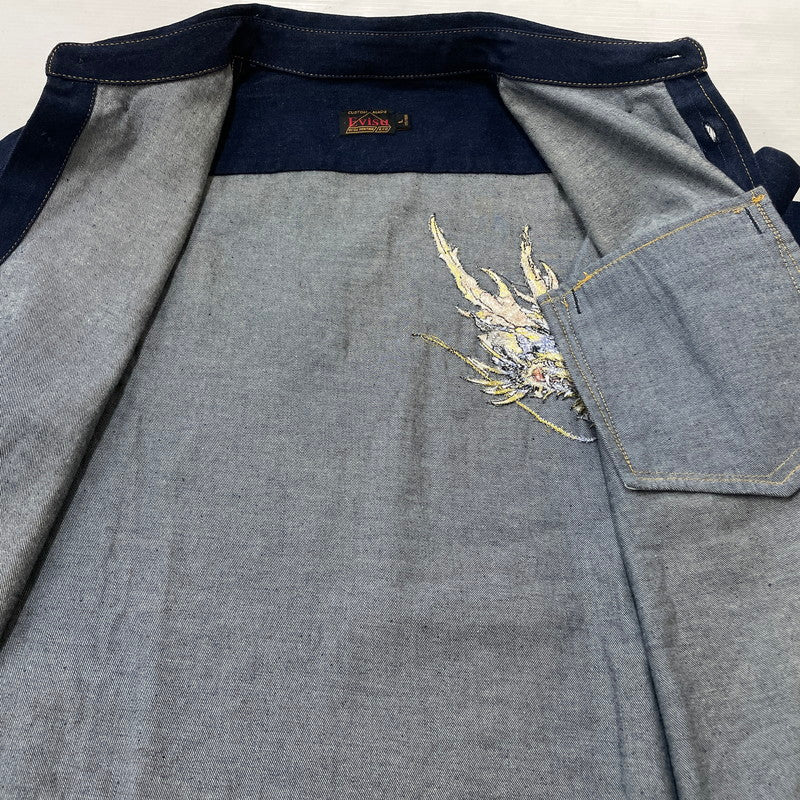 【中古品】【メンズ】 EVISU エビス 23SS COTTON DENIM SHIRT 2EAHTM1SL112XXDN 2023年 コットン デニム シャツ 長袖 トップス 145-260728-sa-05-tei サイズ：L カラー：インディゴ 万代Net店