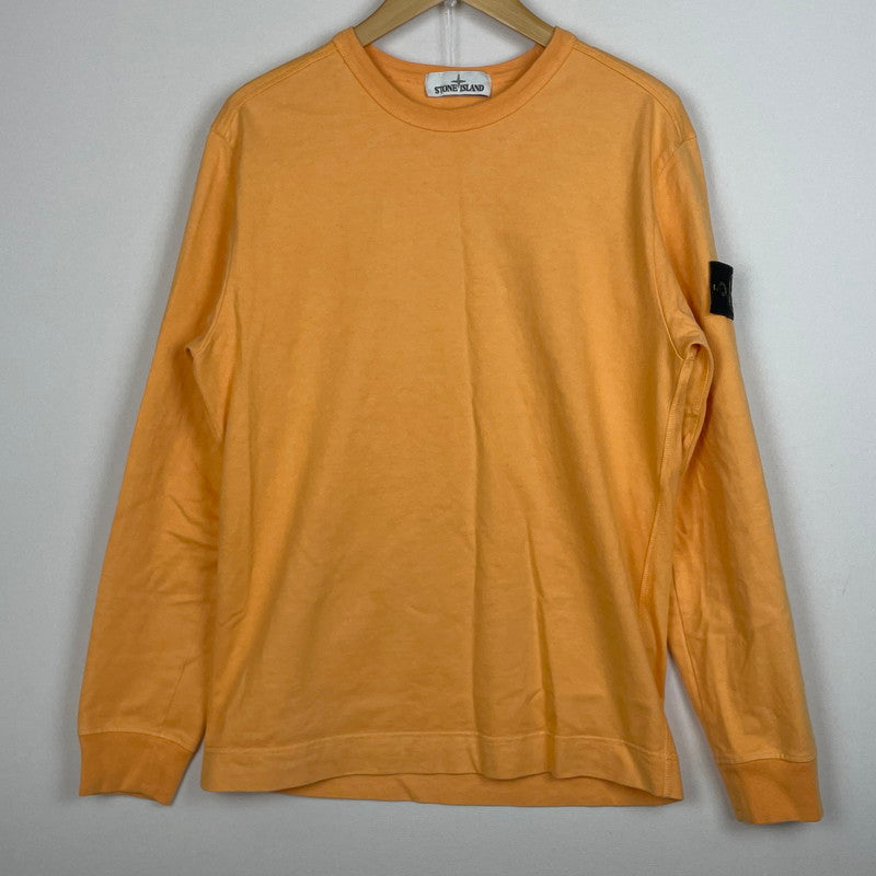 【中古品】【メンズ】 STONEISLAND ストーンアイラアンド HEAVYWEIGHT L/S TEE 731564450 ヘビーウェイト ロングスリーブ Tシャツ 半袖 トップス 141-260728-sa-08-tei サイズ：S カラー：オレンジ 万代Net店