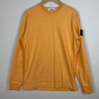 【中古品】【メンズ】 STONEISLAND ストーンアイラアンド HEAVYWEIGHT L/S TEE 731564450 ヘビーウェイト ロングスリーブ Tシャツ 半袖 トップス 141-260728-sa-08-tei サイズ：S カラー：オレンジ 万代Net店