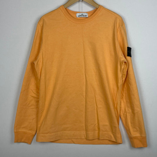 【中古品】【メンズ】 STONEISLAND ストーンアイラアンド HEAVYWEIGHT L/S TEE 731564450 ヘビーウェイト ロングスリーブ Tシャツ 半袖 トップス 141-260728-sa-08-tei サイズ：S カラー：オレンジ 万代Net店
