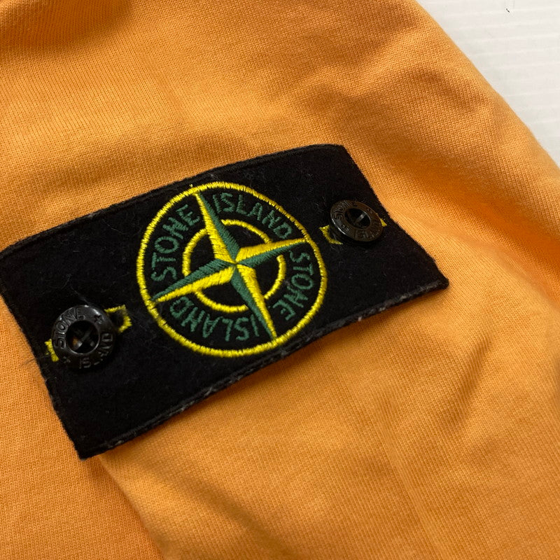 【中古品】【メンズ】 STONEISLAND ストーンアイラアンド HEAVYWEIGHT L/S TEE 731564450 ヘビーウェイト ロングスリーブ Tシャツ 半袖 トップス 141-260728-sa-08-tei サイズ：S カラー：オレンジ 万代Net店