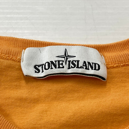 【中古品】【メンズ】 STONEISLAND ストーンアイラアンド HEAVYWEIGHT L/S TEE 731564450 ヘビーウェイト ロングスリーブ Tシャツ 半袖 トップス 141-260728-sa-08-tei サイズ：S カラー：オレンジ 万代Net店