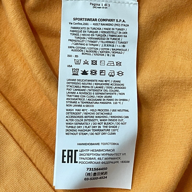 【中古品】【メンズ】 STONEISLAND ストーンアイラアンド HEAVYWEIGHT L/S TEE 731564450 ヘビーウェイト ロングスリーブ Tシャツ 半袖 トップス 141-260728-sa-08-tei サイズ：S カラー：オレンジ 万代Net店