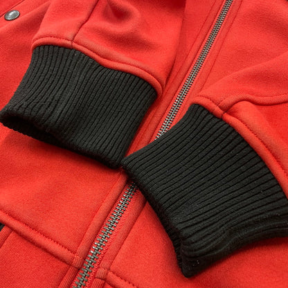 【現状渡し品】【メンズ】 VANSON バンソン SWEAT MA1 スウェット エムエーワン ジャケット アウター 145-260728-sa-04-tei サイズ：XL カラー：レッド 万代Net店