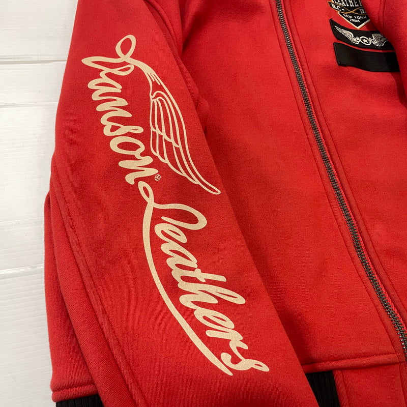 【現状渡し品】【メンズ】 VANSON バンソン SWEAT MA1 スウェット エムエーワン ジャケット アウター 145-260728-sa-04-tei サイズ：XL カラー：レッド 万代Net店