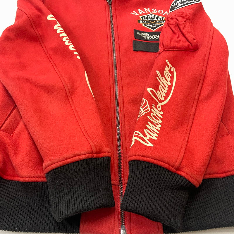 【現状渡し品】【メンズ】 VANSON バンソン SWEAT MA1 スウェット エムエーワン ジャケット アウター 145-260728-sa-04-tei サイズ：XL カラー：レッド 万代Net店