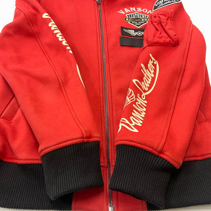 【現状渡し品】【メンズ】 VANSON バンソン SWEAT MA1 スウェット エムエーワン ジャケット アウター 145-260728-sa-04-tei サイズ：XL カラー：レッド 万代Net店