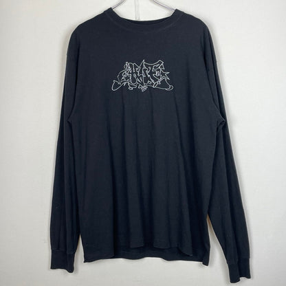 【中古品】【メンズ】 HUF ハフ GRAPHIC LOGO L/S TEE グラフィック ロゴ ロングスリーブ Tシャツ 長袖 トップス 142-260804-sa-11-tei サイズ：L カラー：ブラック 万代Net店