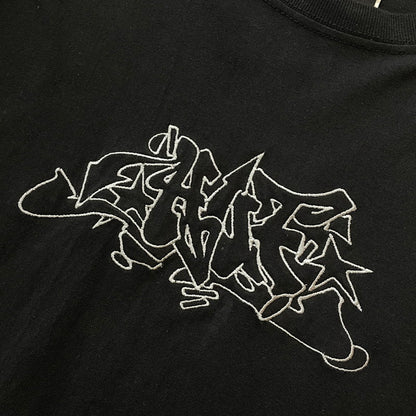 【中古品】【メンズ】 HUF ハフ GRAPHIC LOGO L/S TEE グラフィック ロゴ ロングスリーブ Tシャツ 長袖 トップス 142-260804-sa-11-tei サイズ：L カラー：ブラック 万代Net店