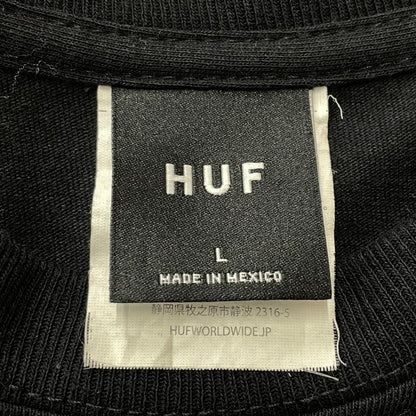 【中古品】【メンズ】 HUF ハフ GRAPHIC LOGO L/S TEE グラフィック ロゴ ロングスリーブ Tシャツ 長袖 トップス 142-260804-sa-11-tei サイズ：L カラー：ブラック 万代Net店
