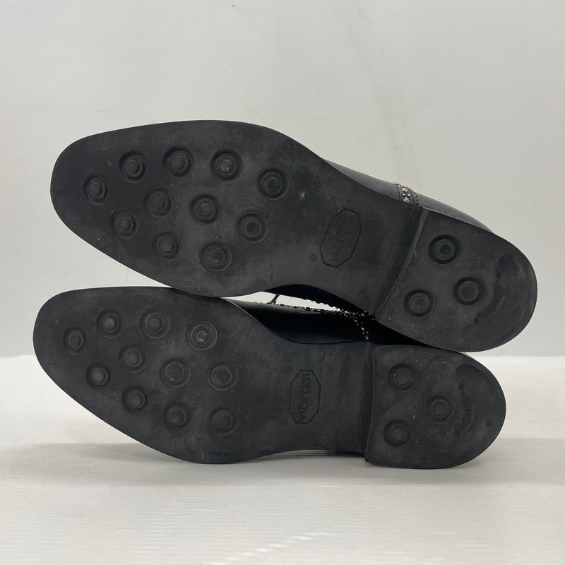【中古品】【メンズ】 UNIFORM EXPERIMENT ユニフォームエクスペリメント STRIGHT TIP STUDS SHOES 130130-3 ストレートチップ スタッズ シューズ 靴 レザーシューズ 164-261014-yo-27-teih サイズ：8 1/2 カラー：ブラック 万代Net店