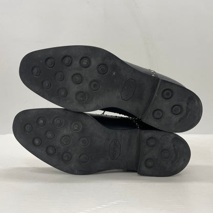 【中古品】【メンズ】 UNIFORM EXPERIMENT ユニフォームエクスペリメント STRIGHT TIP STUDS SHOES 130130-3 ストレートチップ スタッズ シューズ 靴 レザーシューズ 164-261014-yo-27-teih サイズ：8 1/2 カラー：ブラック 万代Net店