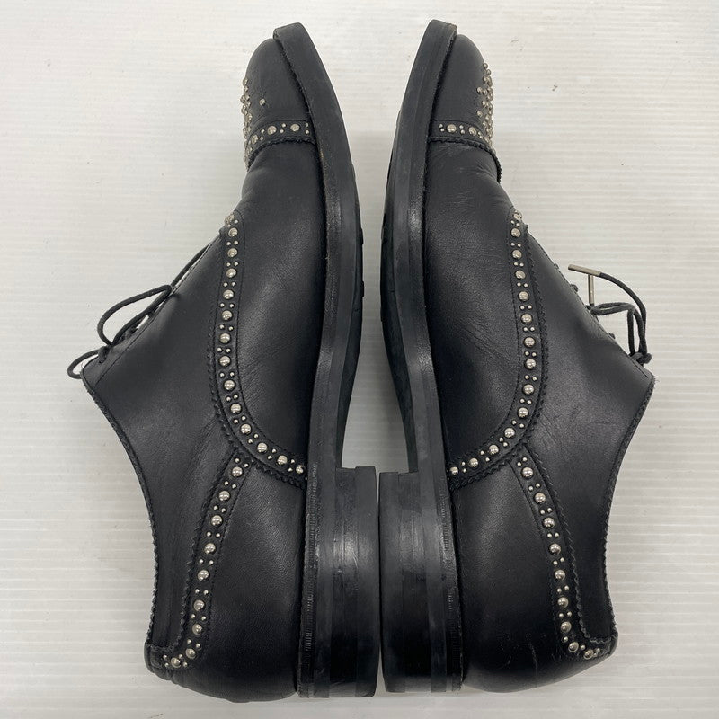 【中古品】【メンズ】 UNIFORM EXPERIMENT ユニフォームエクスペリメント STRIGHT TIP STUDS SHOES 130130-3 ストレートチップ スタッズ シューズ 靴 レザーシューズ 164-261014-yo-27-teih サイズ：8 1/2 カラー：ブラック 万代Net店