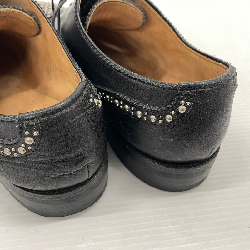 【中古品】【メンズ】 UNIFORM EXPERIMENT ユニフォームエクスペリメント STRIGHT TIP STUDS SHOES 130130-3 ストレートチップ スタッズ シューズ 靴 レザーシューズ 164-261014-yo-27-teih サイズ：8 1/2 カラー：ブラック 万代Net店