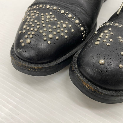 【中古品】【メンズ】 UNIFORM EXPERIMENT ユニフォームエクスペリメント STRIGHT TIP STUDS SHOES 130130-3 ストレートチップ スタッズ シューズ 靴 レザーシューズ 164-261014-yo-27-teih サイズ：8 1/2 カラー：ブラック 万代Net店