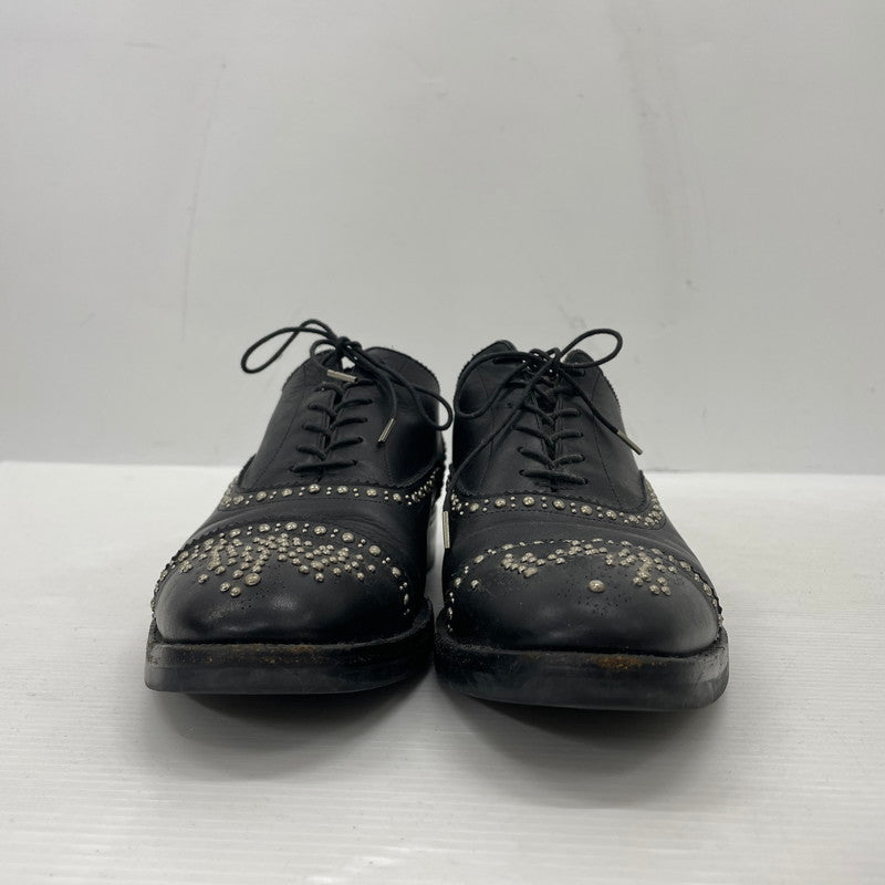 【中古品】【メンズ】 UNIFORM EXPERIMENT ユニフォームエクスペリメント STRIGHT TIP STUDS SHOES 130130-3 ストレートチップ スタッズ シューズ 靴 レザーシューズ 164-261014-yo-27-teih サイズ：8 1/2 カラー：ブラック 万代Net店