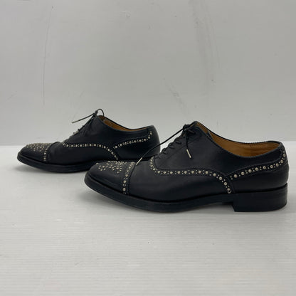 【中古品】【メンズ】 UNIFORM EXPERIMENT ユニフォームエクスペリメント STRIGHT TIP STUDS SHOES 130130-3 ストレートチップ スタッズ シューズ 靴 レザーシューズ 164-261014-yo-27-teih サイズ：8 1/2 カラー：ブラック 万代Net店