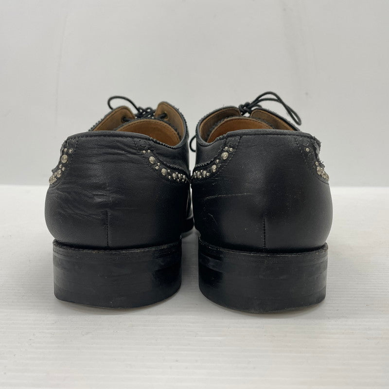 【中古品】【メンズ】 UNIFORM EXPERIMENT ユニフォームエクスペリメント STRIGHT TIP STUDS SHOES 130130-3 ストレートチップ スタッズ シューズ 靴 レザーシューズ 164-261014-yo-27-teih サイズ：8 1/2 カラー：ブラック 万代Net店