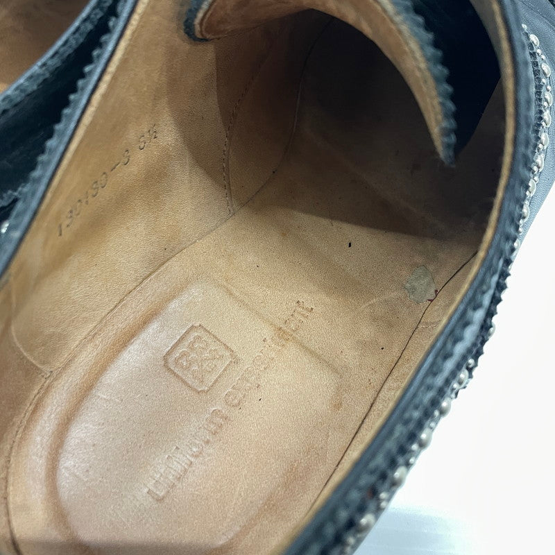 【中古品】【メンズ】 UNIFORM EXPERIMENT ユニフォームエクスペリメント STRIGHT TIP STUDS SHOES 130130-3 ストレートチップ スタッズ シューズ 靴 レザーシューズ 164-261014-yo-27-teih サイズ：8 1/2 カラー：ブラック 万代Net店