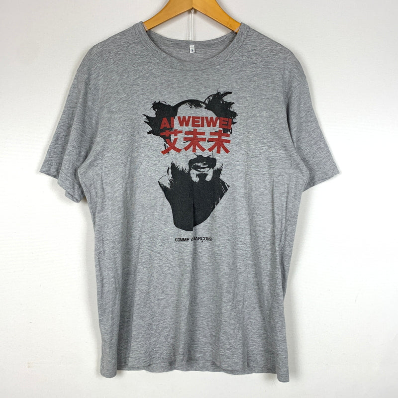 【中古品】【メンズ】 COMME des GARCONS コムデギャルソン AI WEIWEI S/S TEE アイ ウェイウェイ ショートスリーブ Tシャツ 半袖 トップス 140-260808-ko-10-tei サイズ：M カラー：グレー 万代Net店