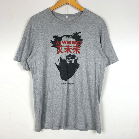【中古品】【メンズ】 COMME des GARCONS コムデギャルソン AI WEIWEI S/S TEE アイ ウェイウェイ ショートスリーブ Tシャツ 半袖 トップス 140-260808-ko-10-tei サイズ：M カラー：グレー 万代Net店