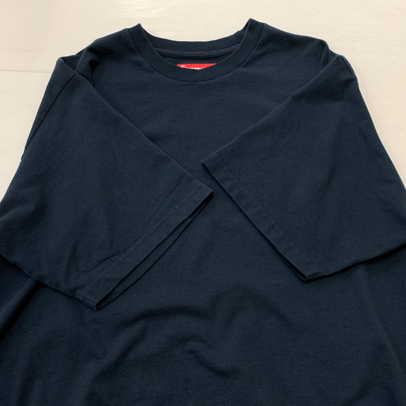 【中古品】【メンズ】 SUPREME シュプリーム SMALL BOX LOGO S/S TEE スモール ボックス ロゴ ショート スリーブ Tシャツ 半袖 トップス 149-260730-sa-14-tei サイズ：Ｍ カラー：ネイビー 万代Net店